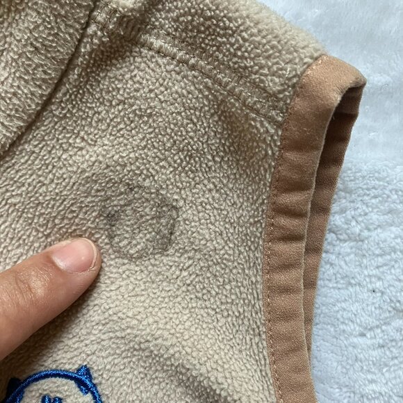 Papa Kids Fleece Vest Size 110 (4-5T) | Beige Fleece Zip-Up GUC - Picture 7 of 16